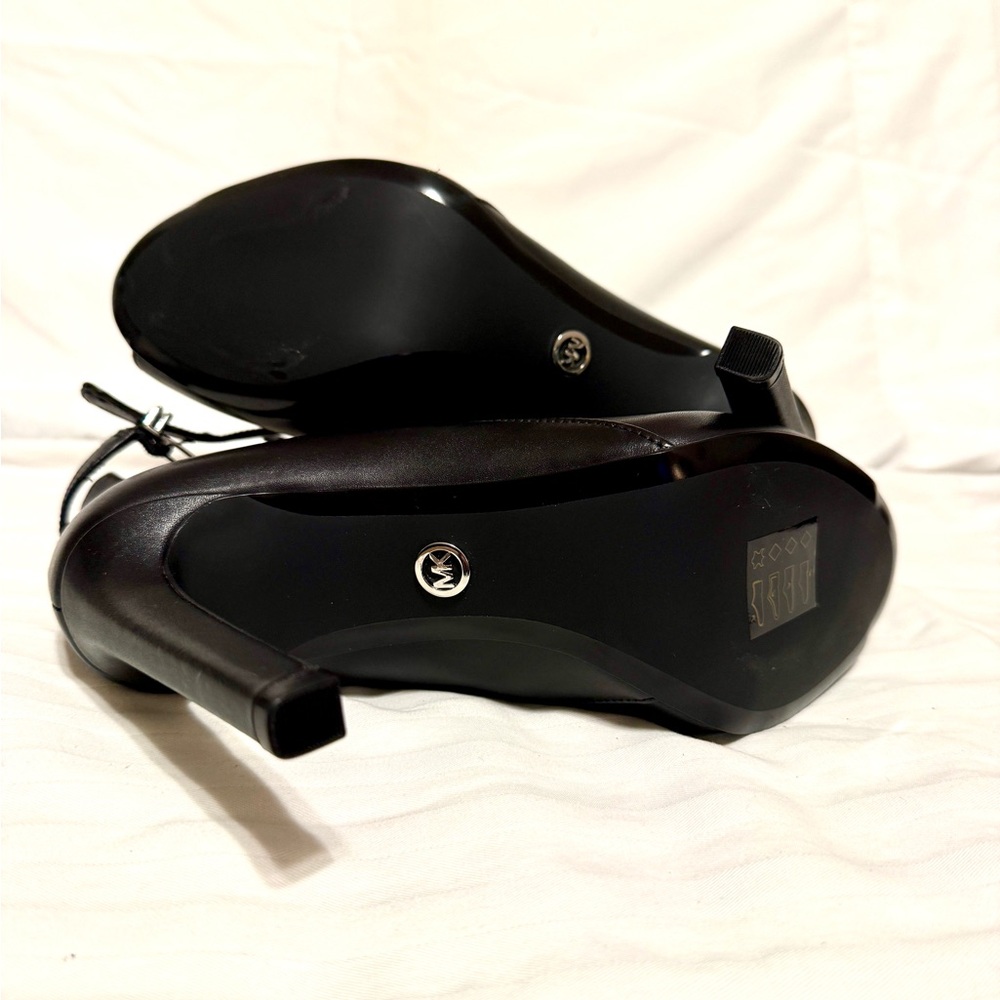 Michael Kors Black Peep-Toe Heeled Boots - Picture 3 of 4